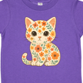 thumbnail image 4 of Inktastic Retro Kitty Cat Flowered Girls Toddler T-Shirt, 4 of 5