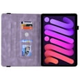 thumbnail image 4 of Allytech iPad mini 6 Case, Mini 6 iPad 8.3-inch Case Cover, Premium PU Leather Shockproof Auto Sleep Wake Slim Full Protection Kickstand Case Cover for Apple iPad mini 6 2021, Purple, 4 of 6