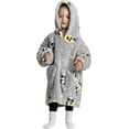thumbnail image 6 of Drtj Kids Oversized Wearable Blanket Hoodie, Super Soft Warm Comfortable Sweatshirt Pullover Wearable Blanket for Boys Girls, Multicolored dinosaur, 3-6Y, 6 of 9