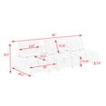 thumbnail image 6 of Teddy Fabric Sofa, 3 Seat Small Sectional Armless Floor Sofa with Spacious and Comfortable Seat, Upholstered Couch with Removable Back Cushion for Living Room, Bedroom, Apartment,Gray, 6 of 6