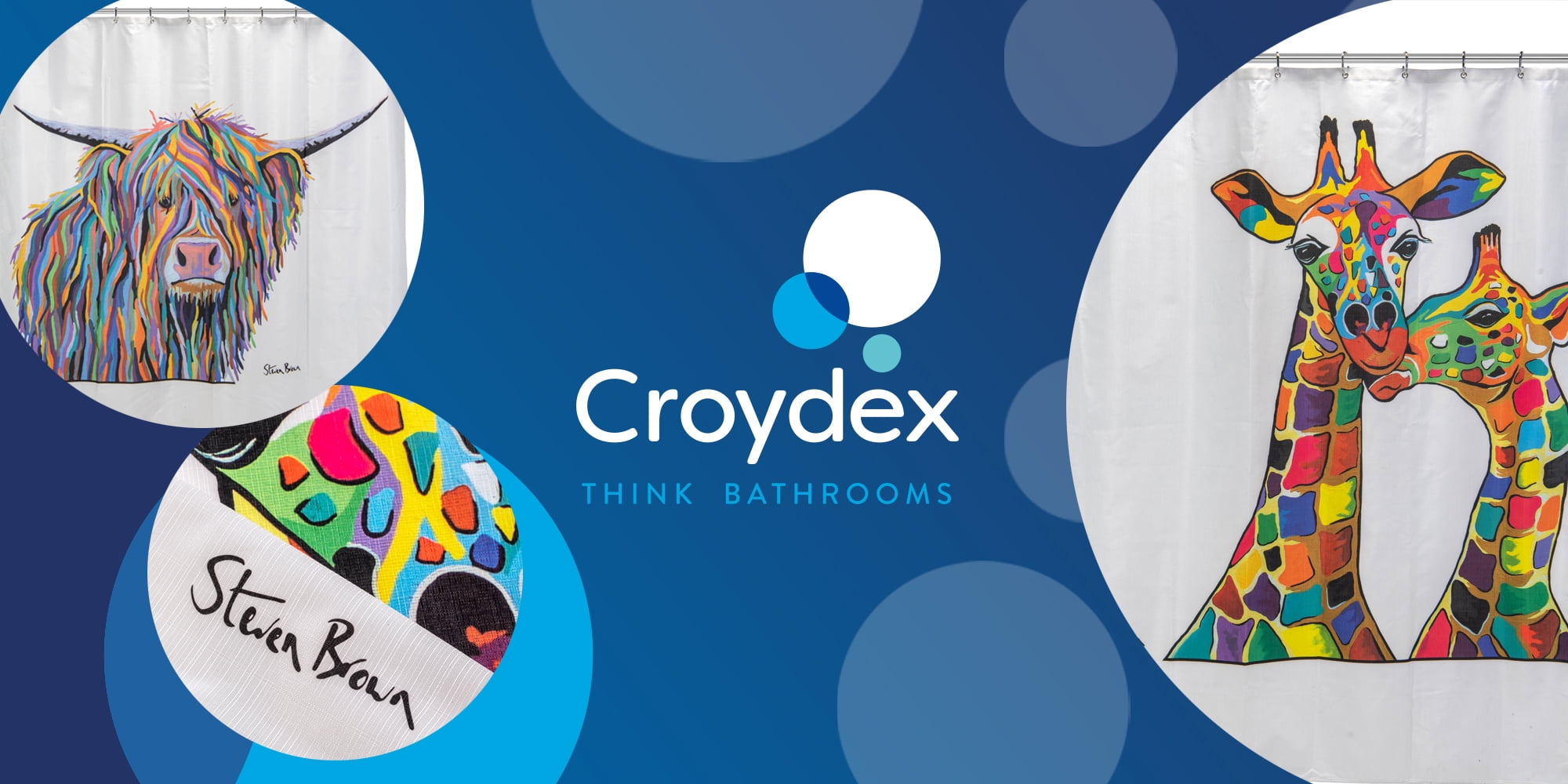 Croydex Steven Brown 19" Wooden Printed, Elongated Toilet Seat, Francie & Josie