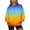 Multicolor, variant on lulshou Women's Long Sleeves Color Block Hoodie Tops Cute Casual Drawstring Hooded Sweatshirt with Pockets Pullover Tops, Multicolor XL