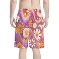 thumbnail image 2 of Binienty Men's Board Shorts Swim Trunks With Retro Floral Music - Breathable Quick Dry for Summer Beach Vacation and Surfing, 2 of 10
