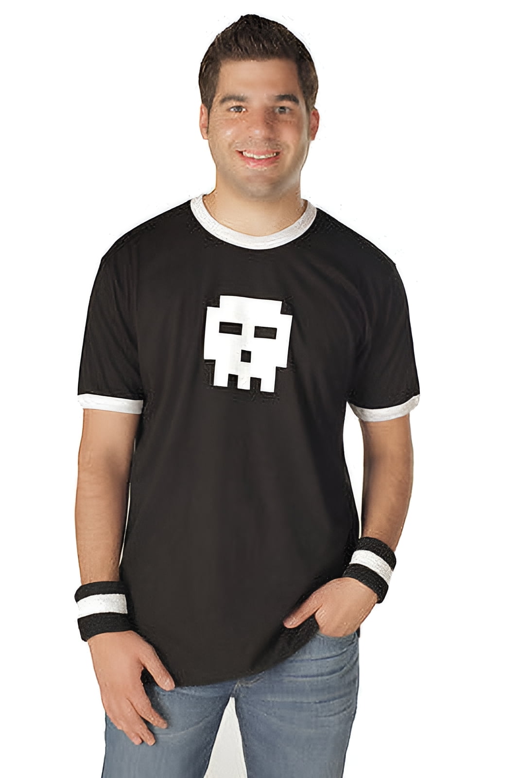 Art Box Scott Pilgrim vs. The World Pixel Skull T-Shirt, Black