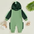 thumbnail image 3 of Suealasg Baby Boys Dinosaur Bodysuits Animal Outfits 3 6 12 18 Months Infant Boys Long Sleeve Contrast Color One Piece Jumpsuits, 3 of 7