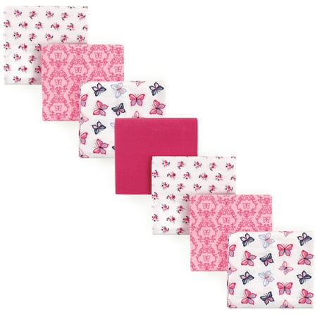 Hudson Baby Receiving Blankets Flannel 7-Pack, Butterflies