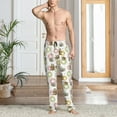 thumbnail image 2 of Gukieu Donut Sloth Print Men's Home Trousers, Elastic Drawstring Home Pajamas Clothing Suitable for Adult Men-XX-Large, 2 of 6