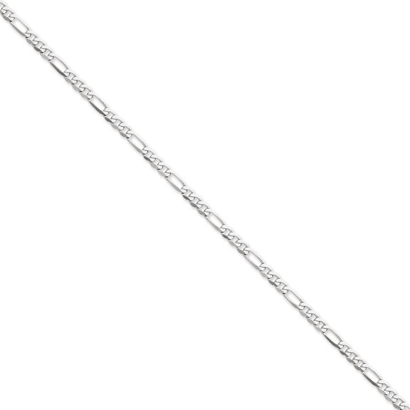 Beautiful 14k WG 4.0mm Flat Figaro Chain