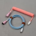 thumbnail image 2 of Usb c Coiled Gx16 aviator Cable Keyboard Cable Type c to Usb c Long Coiled Cable for Mechanical Keyboard, 2 of 4