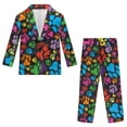 thumbnail image 4 of Xoenoiee Colorful Dog Paw Print Boys Suit for Wedding First Communion Ring Bearer Tuxedo Suits Kids Jacket and Pants Set for Big Boy Formal Wear, 13-14 Years, 4 of 7