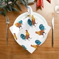 thumbnail image 2 of GZHJMY Cloth Napkin Cute Rooster Pattern Kitchen Dining Table Decor for Family Gathering Dinner Napkin Festive Holiday Seasonal Farmhouse Gift 4 Pack 20" × 20", 2 of 6