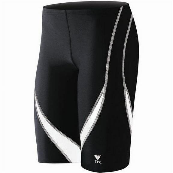 TYR Alliance Splice Jammer Swimsuit, Black/White, Size 32