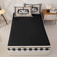 thumbnail image 4 of Manfei Cute RV Car Zipper Full Size Comforter Sets with Fitted Sheet and 2 Pillowcases,Adventure Theme Zipper Bedding Set,Black White,Reversible, 4 of 7