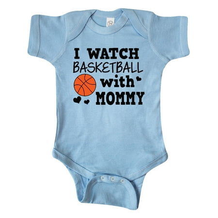 

Inktastic I Watch Basketball with Mommy Gift Baby Boy Bodysuit