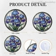 thumbnail image 2 of Purple Irises Stained Glass Suncatcher, February Birth Month Flower Window Hanging, Iris Suncatcher Gift for Mom, Flower Lovers Gift, 2 of 3