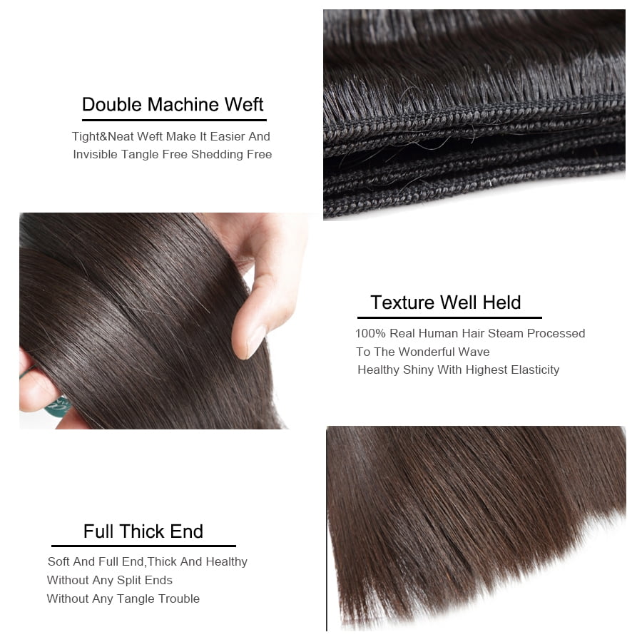 Brazilian Straight Hair Bundles 3/4 Pieces Straight Human Hair Bundles 10a 8-32 Inch Remy Human Hair Extensions For Black Women