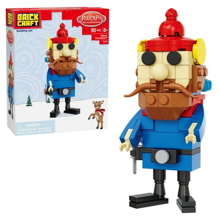 Brickcraft Rudolph the Red-Nosed Reindeer Yukon Cornelius Brick Building Kit (95-Piece Set), Christmas Decoration, Collectible Holiday Figure, Nostalgic Gift