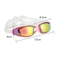 thumbnail image 2 of Gafas de natación de montura grande, resistentes al agua y a la niebla, gafas de natación de silicona galvanizada HD para adultos, para hombres y mujeres, 2 of 6