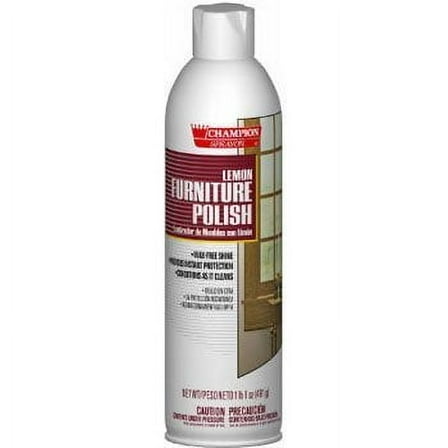 Champion Sprayon Furniture Polish, Lemon, 17oz, Aerosol - 12 cans.