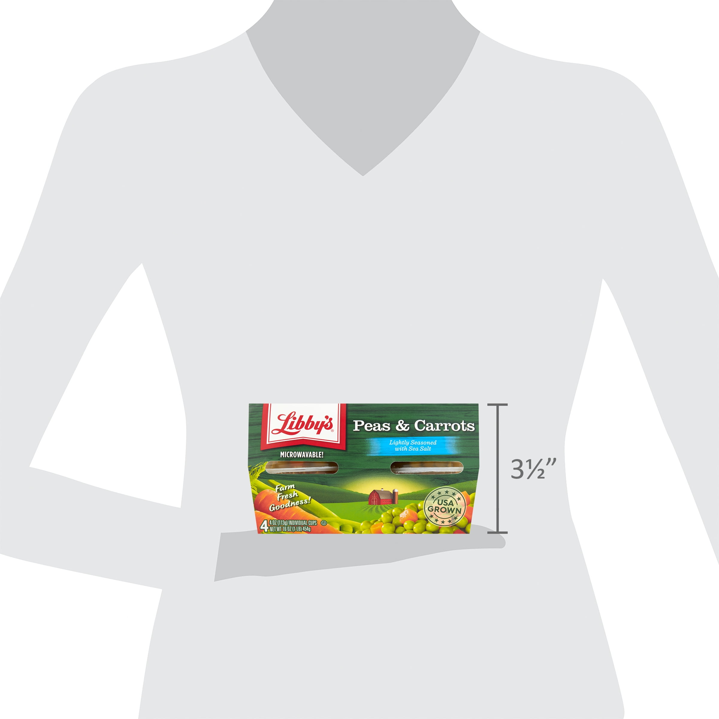 (6 pack) Libby's® Peas & Carrots 4-4 oz. Cups