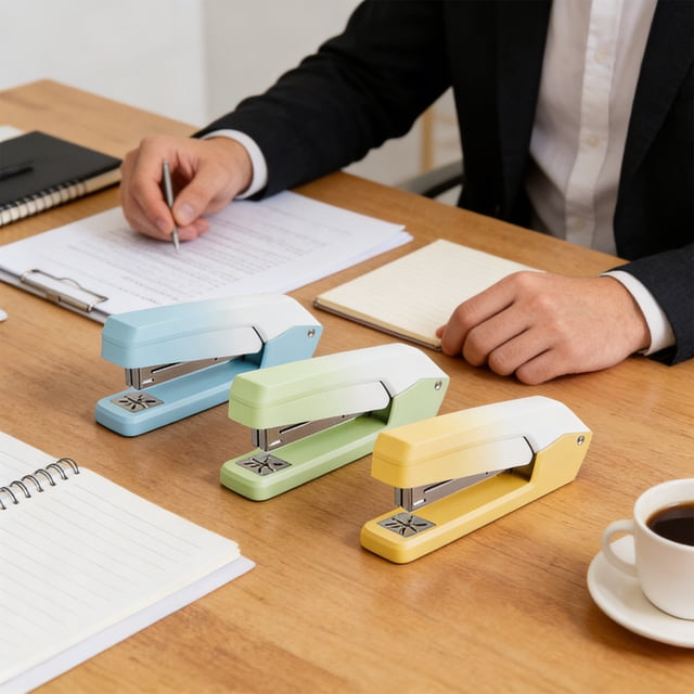 Sentmoon Mini Stapler Stapler 360-Degree Student-Friendly Effortless Large-Capacity Multi-Function Office Saddle Stitcher
