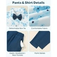 thumbnail image 5 of SANMIO Toddler Boy Suits Dress Clothes Formal Slim Fit Suit Set 6 Piece Tuxedo Gentleman Wedding Outfit Dresswear Vest Set, 5 of 7