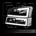 thumbnail image 4 of Nuvision LED DRL for 03-07 Chevy Silverado Avalanche Headlight Bumper Lamps Black/Clear, 4 of 12