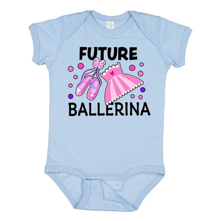 

Inktastic Future Ballerina with Ballet Shoes and Tutu Gift Baby Boy or Baby Girl Bodysuit