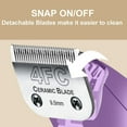 thumbnail image 3 of 2 Pack Detachable Pet Dog Clipper Blades, Compatible with Andis Size 4FC Cut Length 3/8"(9.5mm), Most Oster A5,Wahl KM Series Clippers, 3 of 7