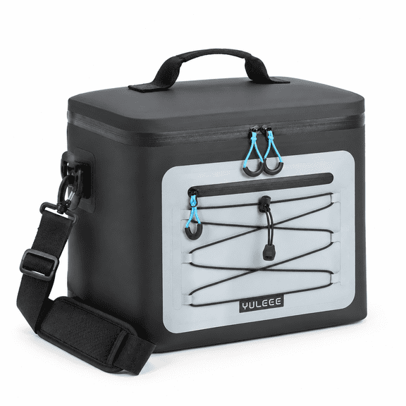 Black 30 Can Soft Sided Portable Insulated Cooler Bag for Beach Camping Travel Picnic