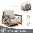 thumbnail image 3 of Ulax Furniture Outdoor Aluminum Swivel Club Chair Lounge Armchair With Sunbrella® Cushions, 3 of 7
