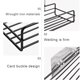thumbnail image 2 of Injueey Estante de almacenamiento para ducha de baño, sin perforaciones, sin perforaciones, organizador de tarros de especias para cocina, estante de Almacenamiento y organización del hogar negro Injueey HA1396-02B, 2 of 6