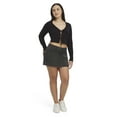 thumbnail image 4 of Mills by Millie Bobby Brown Women's Denim Mini Skirt with Rhinestones, Sizes XXS-XXL, 4 of 10