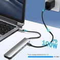 thumbnail image 6 of USB C Hub Multiport Adapter - 7 in 1 Portable Space Aluminum Dongle with 4K HDMI Output, 3 USB 3.0 Ports, SD/TF Card Reader Compatible for MacBook Pro, XPS More Type C Devices, 6 of 9