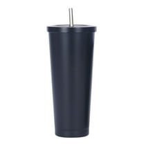 EUDIDV Insulated Leak-proof Stainless Steel Flask Fashionable Stainless Steel Straw Cup Coffee Cup 750ml Large Capacity Vacuum Portable Insulation Gift Cup Travel Stainless Steel Mug