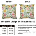 thumbnail image 4 of Spring Floral Pillow Covers 18x18 Set of 2 Cute Wild Flower Pink Yellow Blue Plant Print Decorative Throw Pillow Cases Outdoor Seasonal Farmhouse Decor for Sofa Couch Bed, 4 of 6