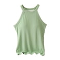 thumbnail image 2 of Women’s Tank Tops Sleeveless Halter Tank Tops with Built in Bras Padded Slim Fit Workout Tops Women's Bras, 2 of 5