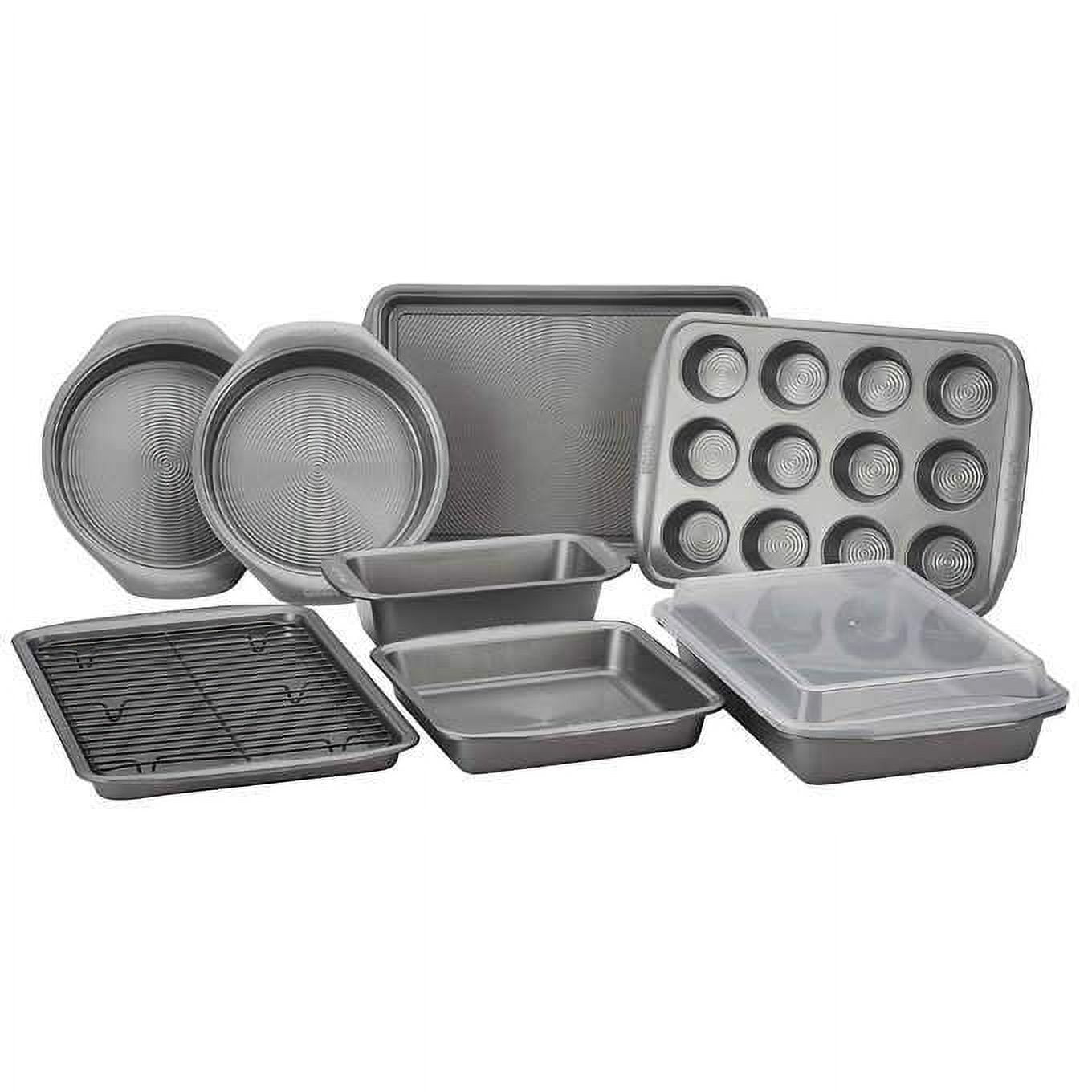 Circulon 47110 Nonstick Bakeware Set with Cookie and Cake Pans 3 Piece  Chocolate