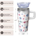 thumbnail image 3 of 20OZ Dog Themed Outdoor Tumbler with Handle Stainless Steel Insulated Cup Special Dog Lover Gifts Unique Birthday Christmas Presents for Dog Lovers Women Men Fits Car Cup Holders and Easy to Carry, 3 of 6