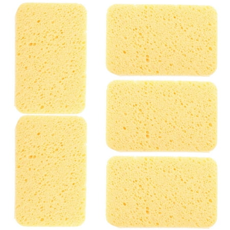 Minkissy Khaki Kitchen Sponges for Washing Dishes and Scrubbing At Home 5Pcs