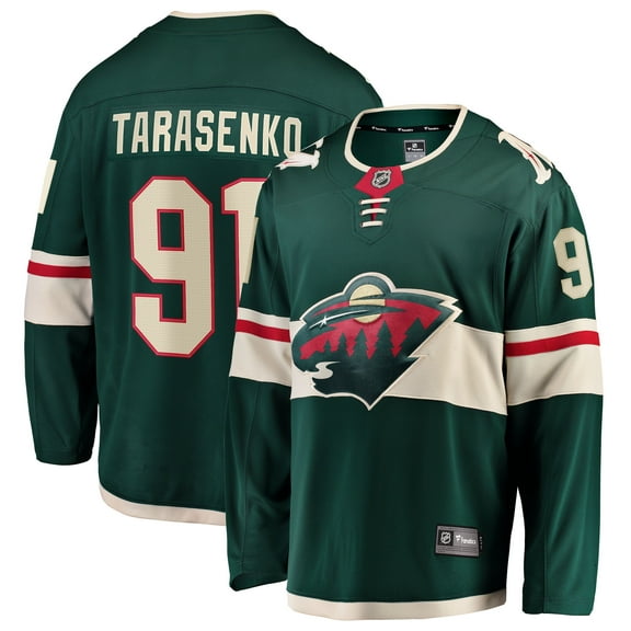 Men's Fanatics Vladimir Tarasenko Green Minnesota Wild Home Breakaway Jersey