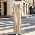 thumbnail image 6 of Taqqpue Women's Corduroy Overalls Wide Leg Jumpsuit Adjustable Straps Sleeveless Loose Casual Long Pants with Pockets Solid Color Fashion Streetwear for Women Size S-XXL, 6 of 9