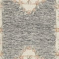 thumbnail image 4 of SAFAVIEH Micro-Loop Jesper Floral Bordered Wool Runner Rug, Grey/Ivory, 2'3" x 7', 4 of 5