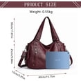 thumbnail image 3 of Sunyuer Vintage Chic Large Capacity PU Leather Shoulder Bag for Women - Stylish Slouchy Hobo Purse, 3 of 9
