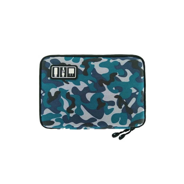 Organizador de cables de datos Minnieouse Nailon Camuflaje Azul
