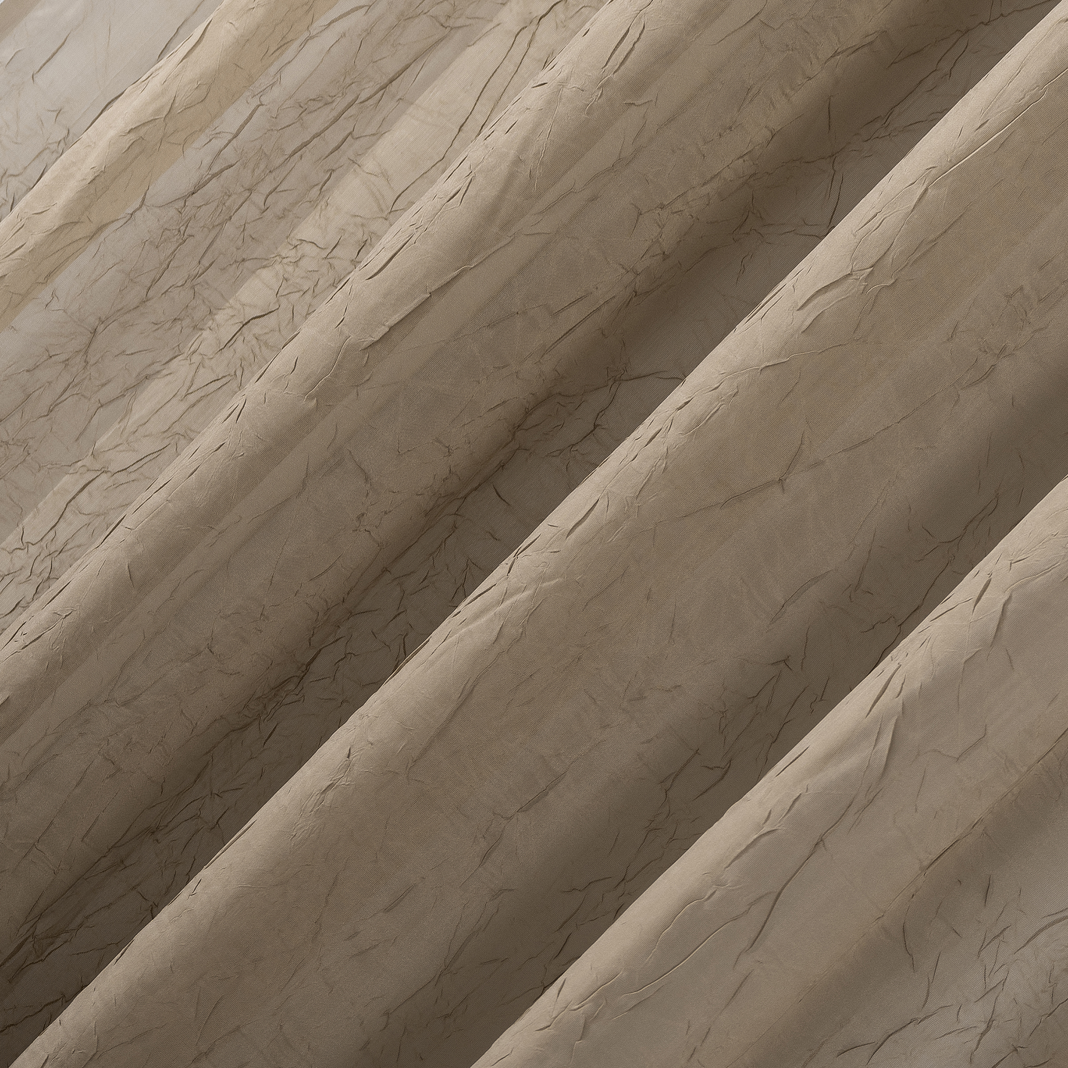 No. 918 Jillian Crushed Voile Sheer Curtain Panel, 51" x 84", Taupe photo 3