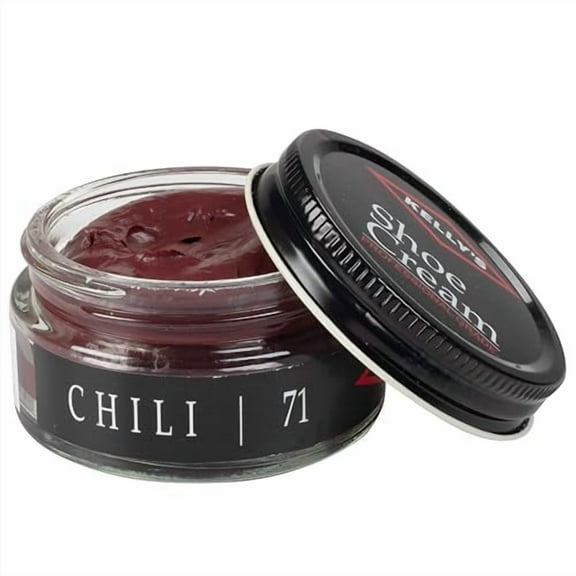 Kelly's Shoe Polish 1.5 oz - Chili - Professional Grade Shoe Cream - Condition, Recolor, Polish Leather