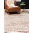 thumbnail image 1 of Unique Loom Chateau Collection Distressed, Textured, Vintage, Border, Rustic, Traditional Area Rug, 8 ft x 10 ft, Beige/Light Brown, 1 of 2