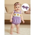 thumbnail image 5 of Rovasas Baby Girl Plaid Overall Romper Tiger Smocked Sleeveless Bodysuit, 5 of 9