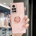 thumbnail image 1 of Funda cuadrada chapada de lujo para Xiaomi Redmi Note 11 Pro 5g 11 s Note11 S 11pro 10 4g 9 8t, soporte de anillo, cubierta de silicona, 1 of 4